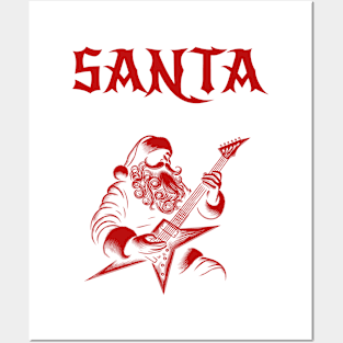 Heavy Metal Santa Posters and Art